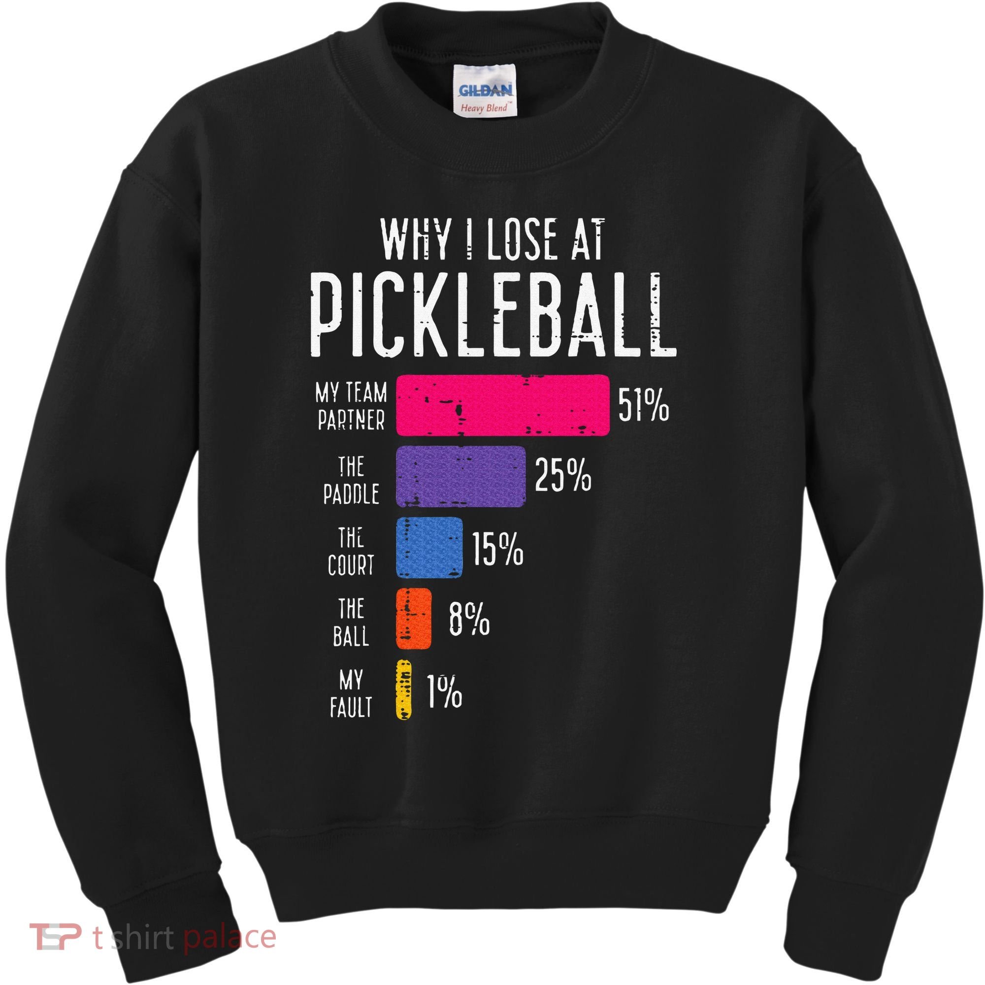 Why I Lose At Pickleball Funny Pickle Ball Kids Sweatshirt