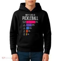 Why I Lose At Pickleball Funny Pickle Ball Kids Hoodie thumb 4