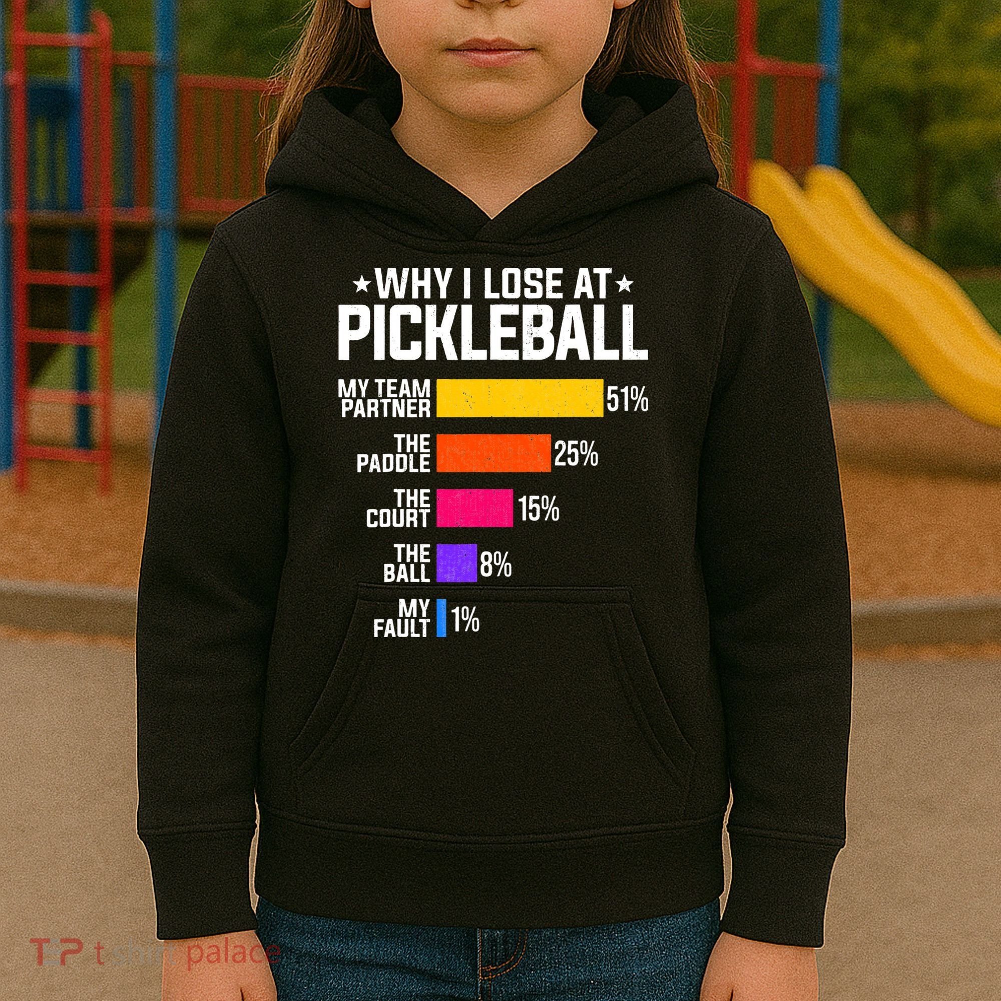 Why I Lose At Pickleball Humor Funny Pickleballers Kids Hoodie