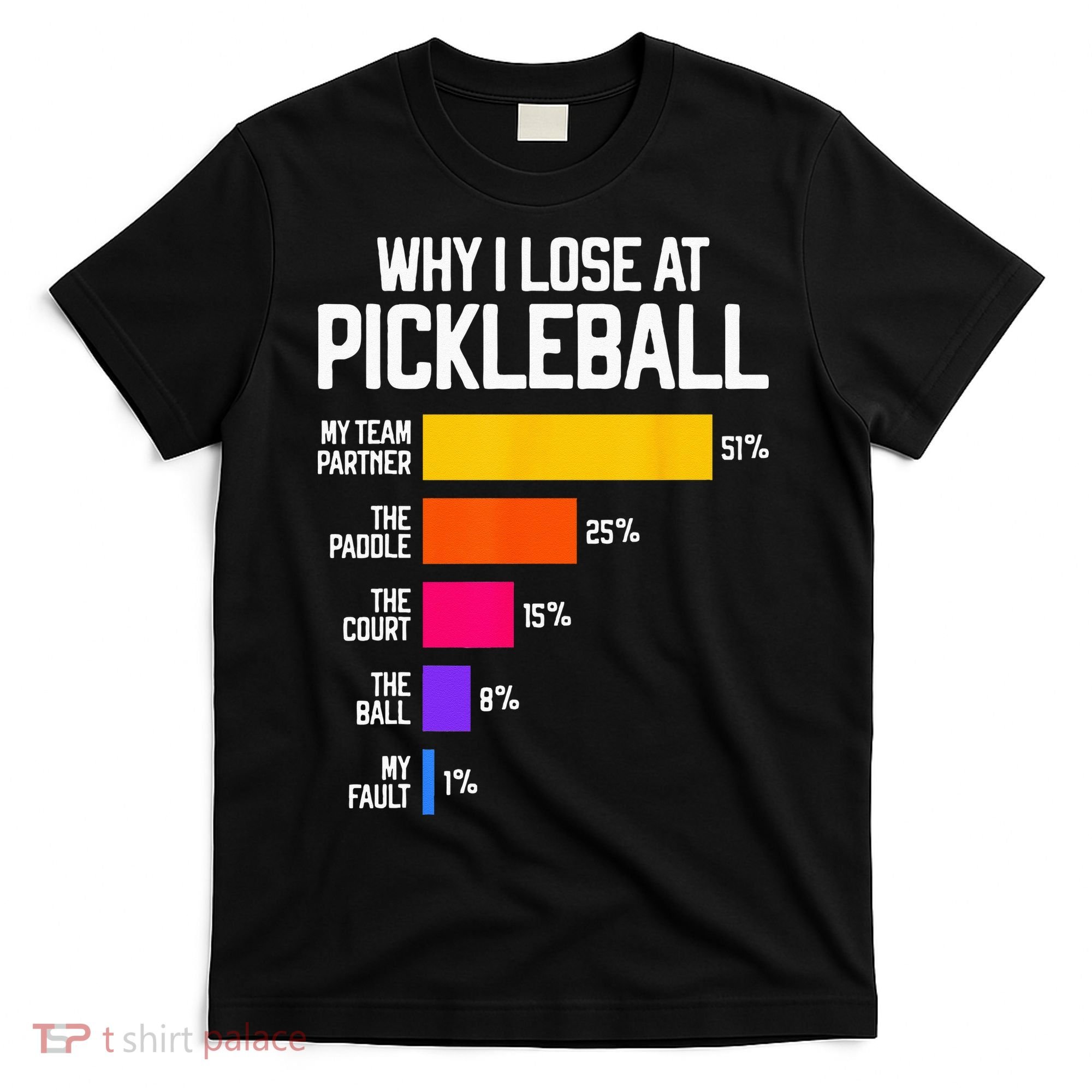 Why I Lose At Pickleball Humor Funny Pickleballers T-Shirt