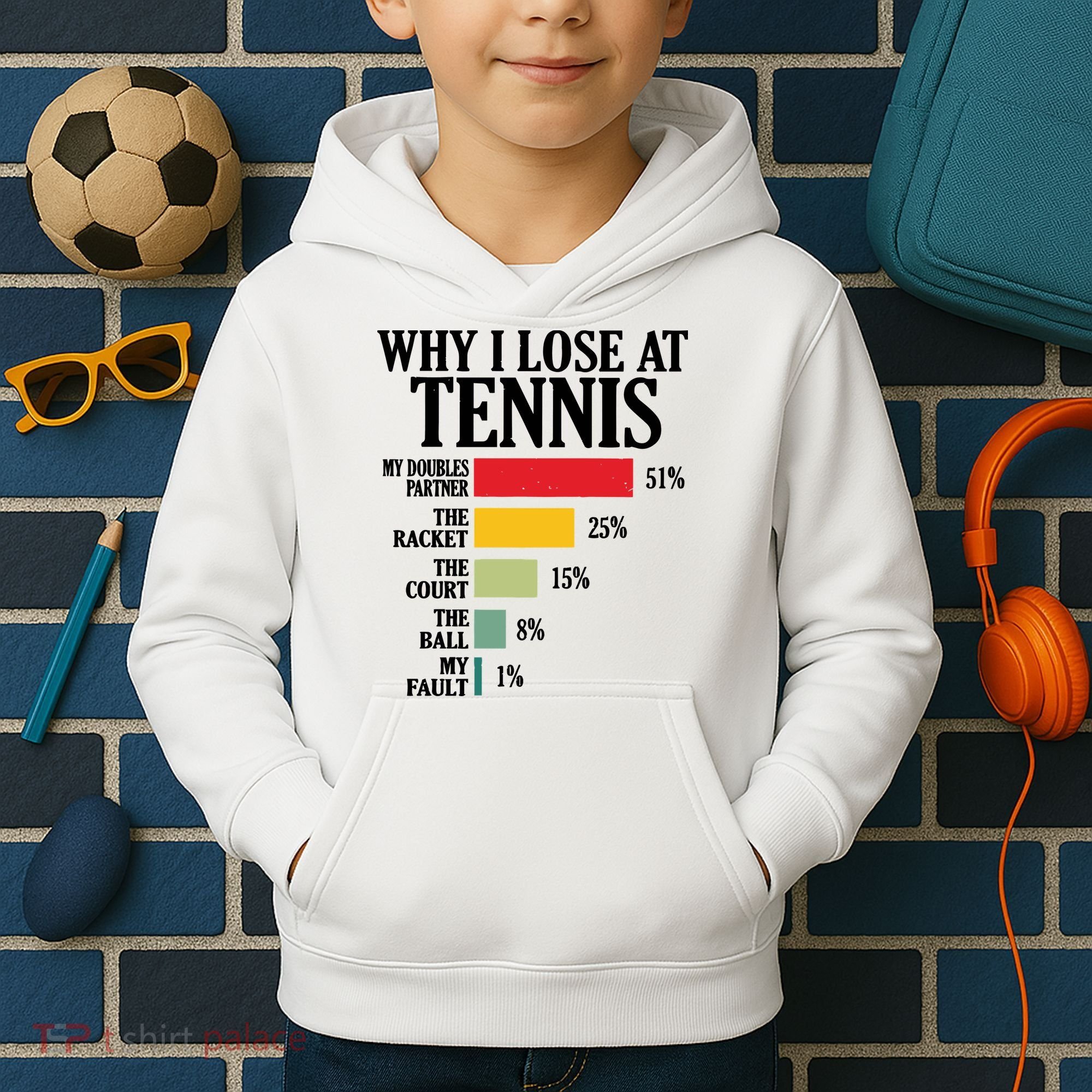 Why I Lose At Tennis Kids Hoodie
