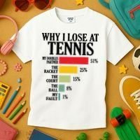 Why I Lose At Tennis Kids T-Shirt thumb 3