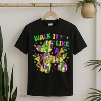 Walk It Like A Dog Happy Mardi Gras New Orleans Fat Tuesday T-Shirt thumb 2
