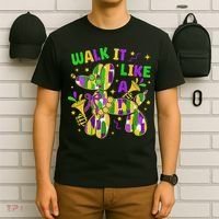 Walk It Like A Dog Happy Mardi Gras New Orleans Fat Tuesday T-Shirt thumb 6