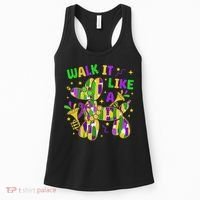 Walk It Like A Dog Happy Mardi Gras New Orleans Fat Tuesday Women's Tank Top thumb 0