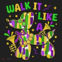 Walk It Like A Dog Happy Mardi Gras New Orleans Fat Tuesday Kids Plaid Pajama Set thumb 2