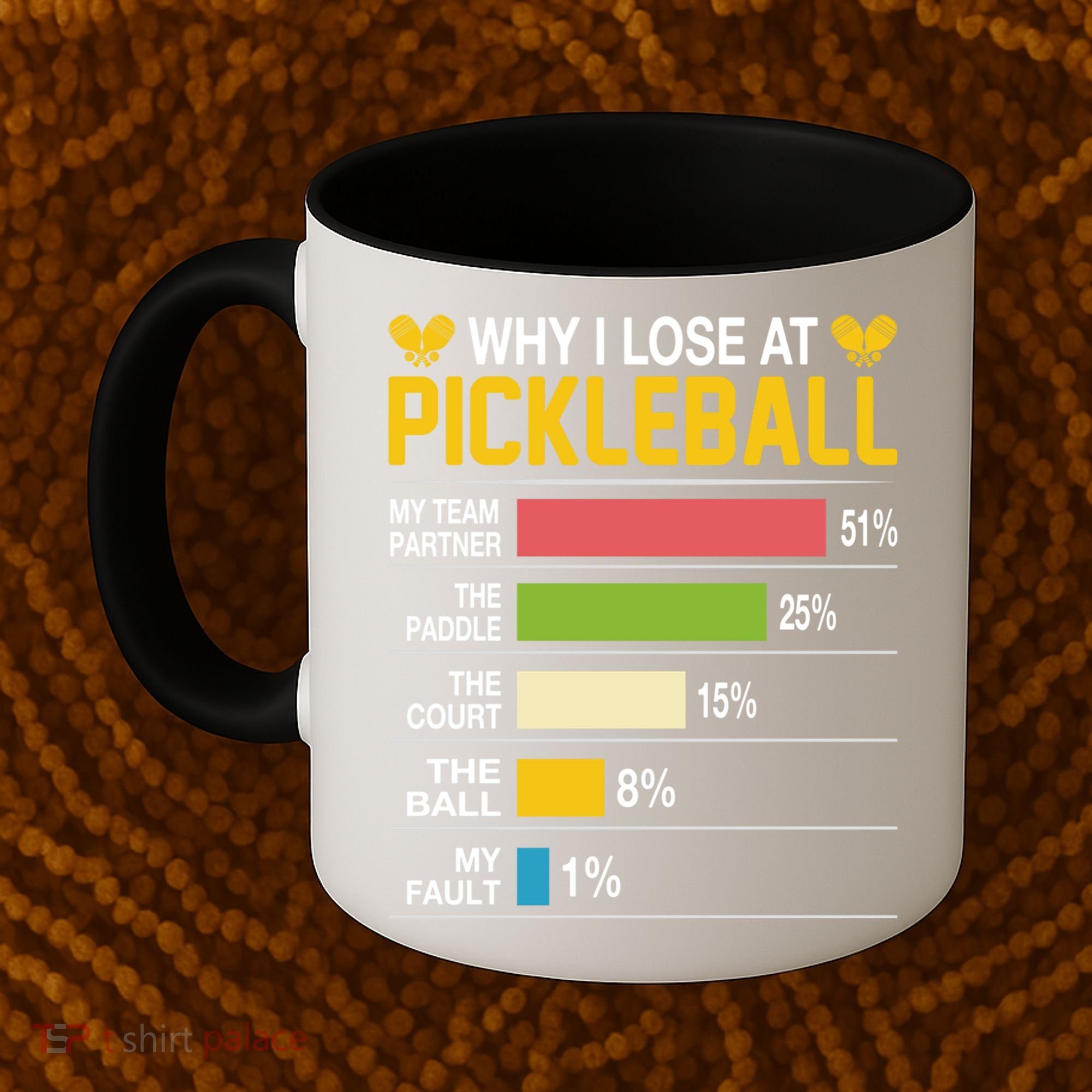 Why I Lose At Pickleball Funny Losing Game Sports Graphic Gift Coffee Mug