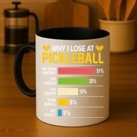 Why I Lose At Pickleball Funny Losing Game Sports Graphic Gift Coffee Mug thumb 4