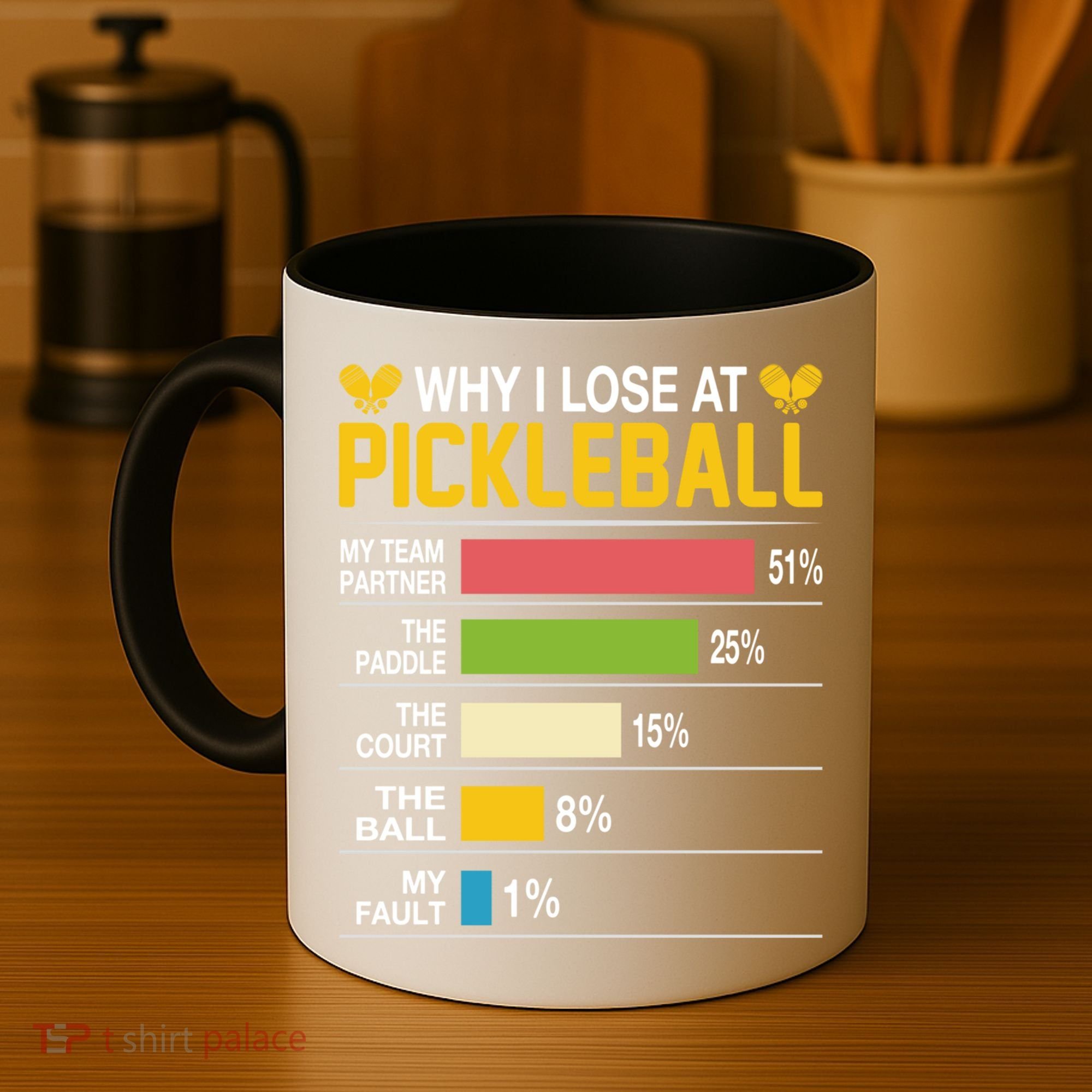 Why I Lose At Pickleball Funny Losing Game Sports Graphic Gift Coffee Mug