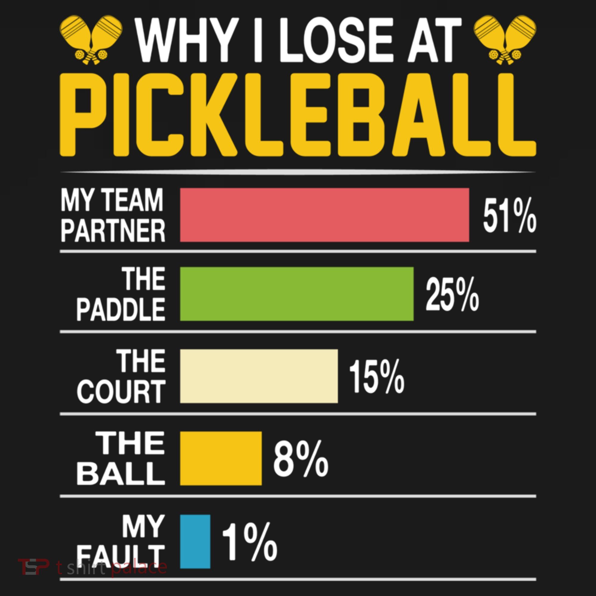 Why I Lose At Pickleball Funny Losing Game Sports Graphic Gift Women's Hoodie