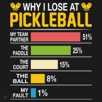 Why I Lose At Pickleball Funny Losing Game Sports Graphic Gift Ornament thumb 1