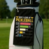 Why I Lose At Pickleball Funny Losing Game Sports Graphic Gift Golf Towel thumb 2