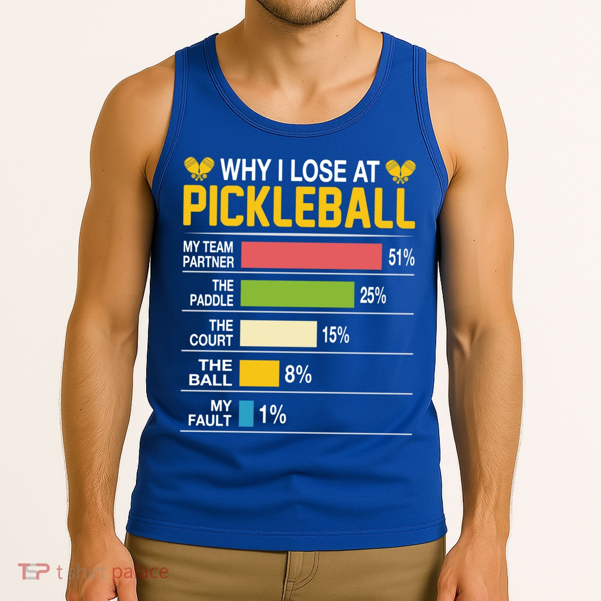 Why I Lose At Pickleball Funny Losing Game Sports Graphic Gift Tank Top
