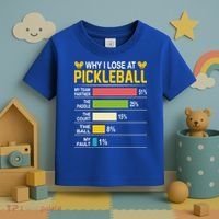 Why I Lose At Pickleball Funny Losing Game Sports Graphic Gift Toddler T-Shirt thumb 3