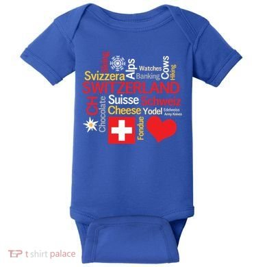 Why I Love Switzerland Cute Gift Baby Bodysuit