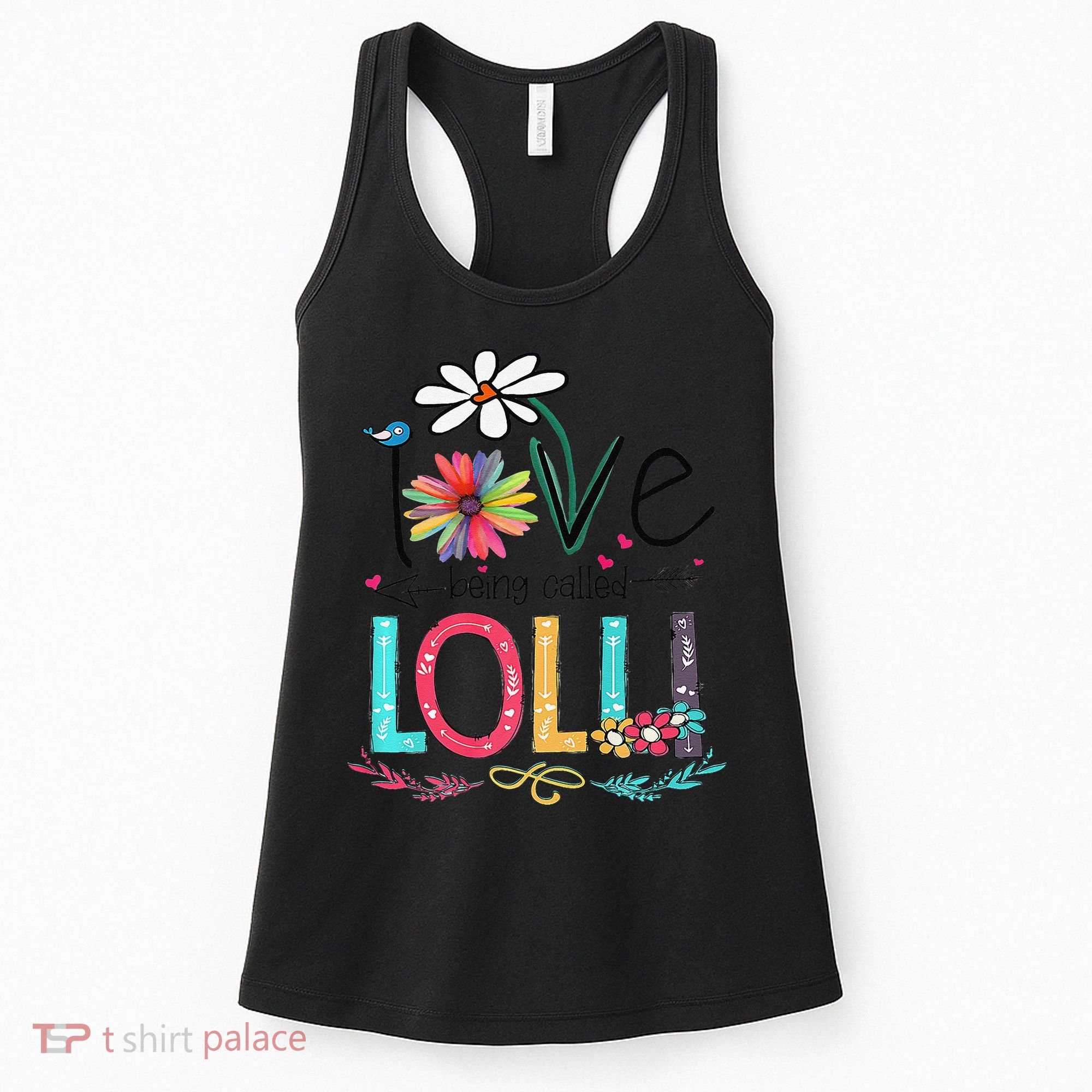 Womens I Love Being Called Lolli Sunflower Mother's Day Women's Tank Top