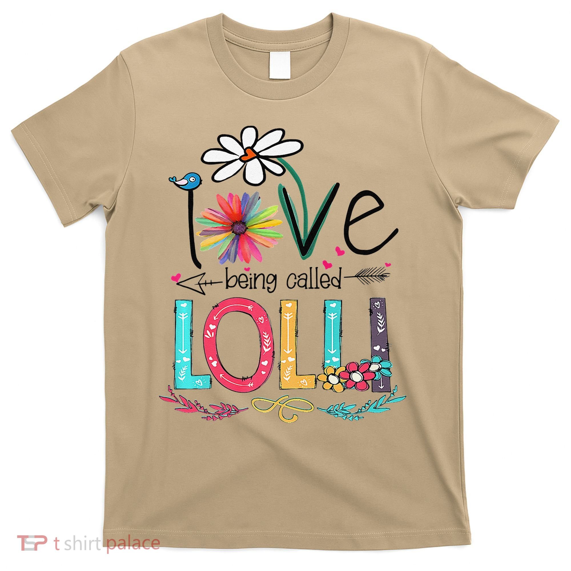 Womens I Love Being Called Lolli Sunflower Mother's Day T-Shirt