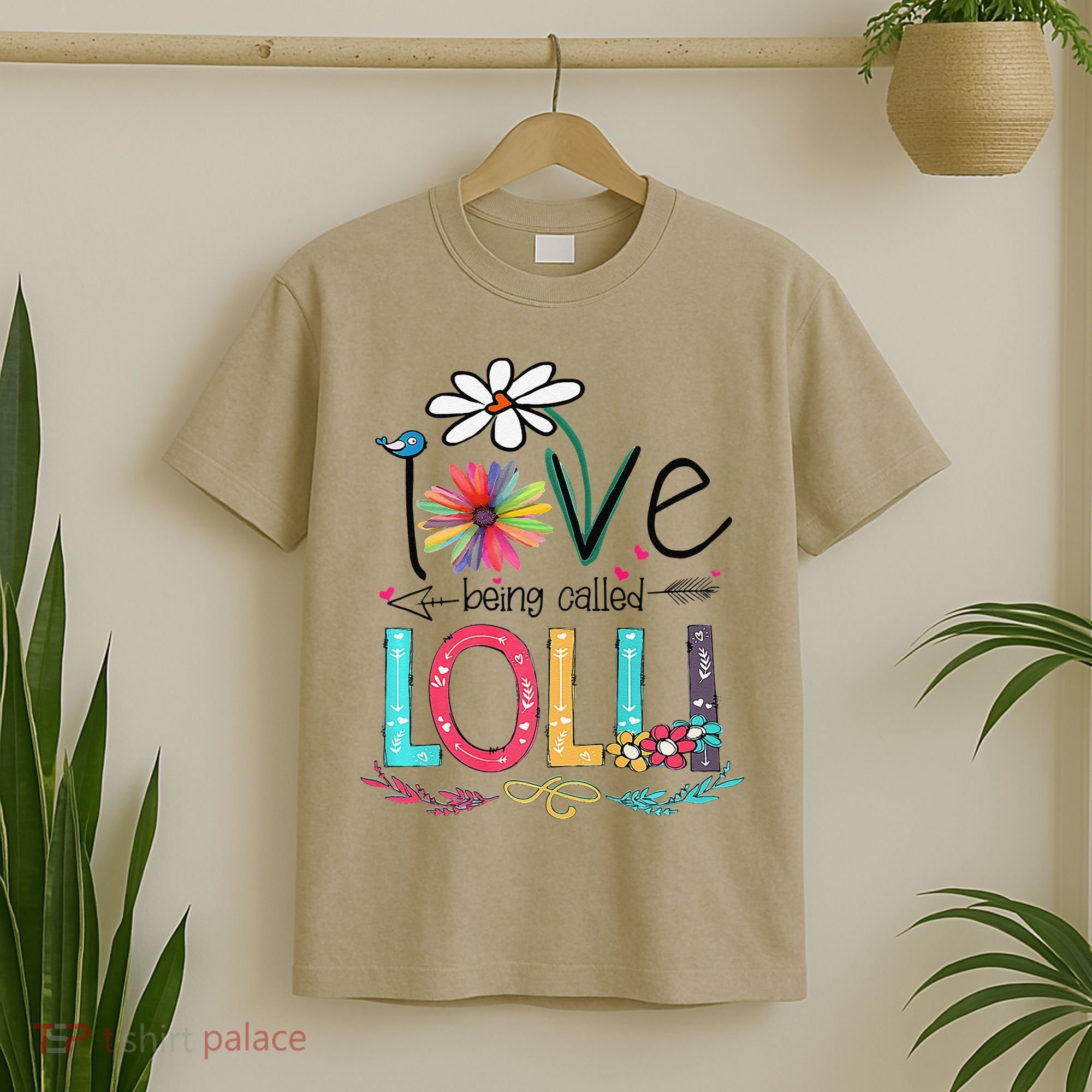 Womens I Love Being Called Lolli Sunflower Mother's Day T-Shirt