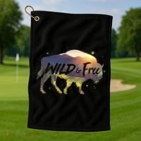 Wild And Free Golf Towel thumb 1