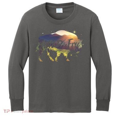 Wild And Free Kids Long Sleeve Shirt