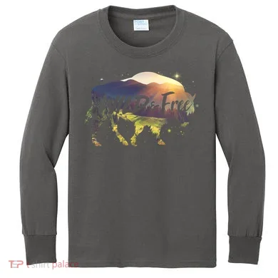 Wild And Free Kids Long Sleeve Shirt