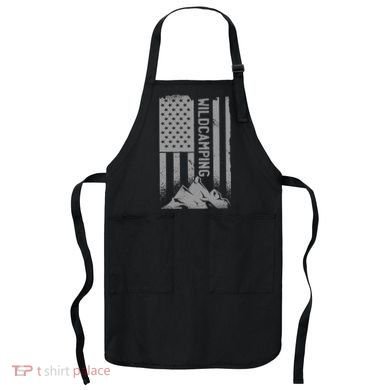 Wild Camping American Flag Mountain Apron