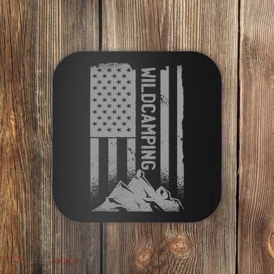 Wild Camping American Flag Mountain Coaster