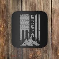 Wild Camping American Flag Mountain Coaster thumb 0