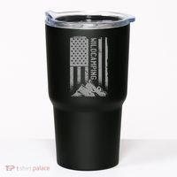 Wild Camping American Flag Mountain Tumbler thumb 0