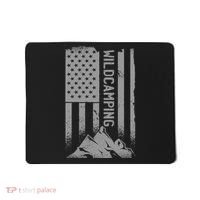 Wild Camping American Flag Mountain Mousepad thumb 0