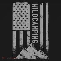 Wild Camping American Flag Mountain Women's Long Sleeve Shirt thumb 2