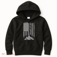 Wild Camping American Flag Mountain Kids Hoodie thumb 0