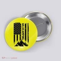 Wild Camping American Flag Mountain Button thumb 0