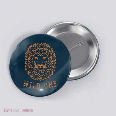 Wild One Lion Button
