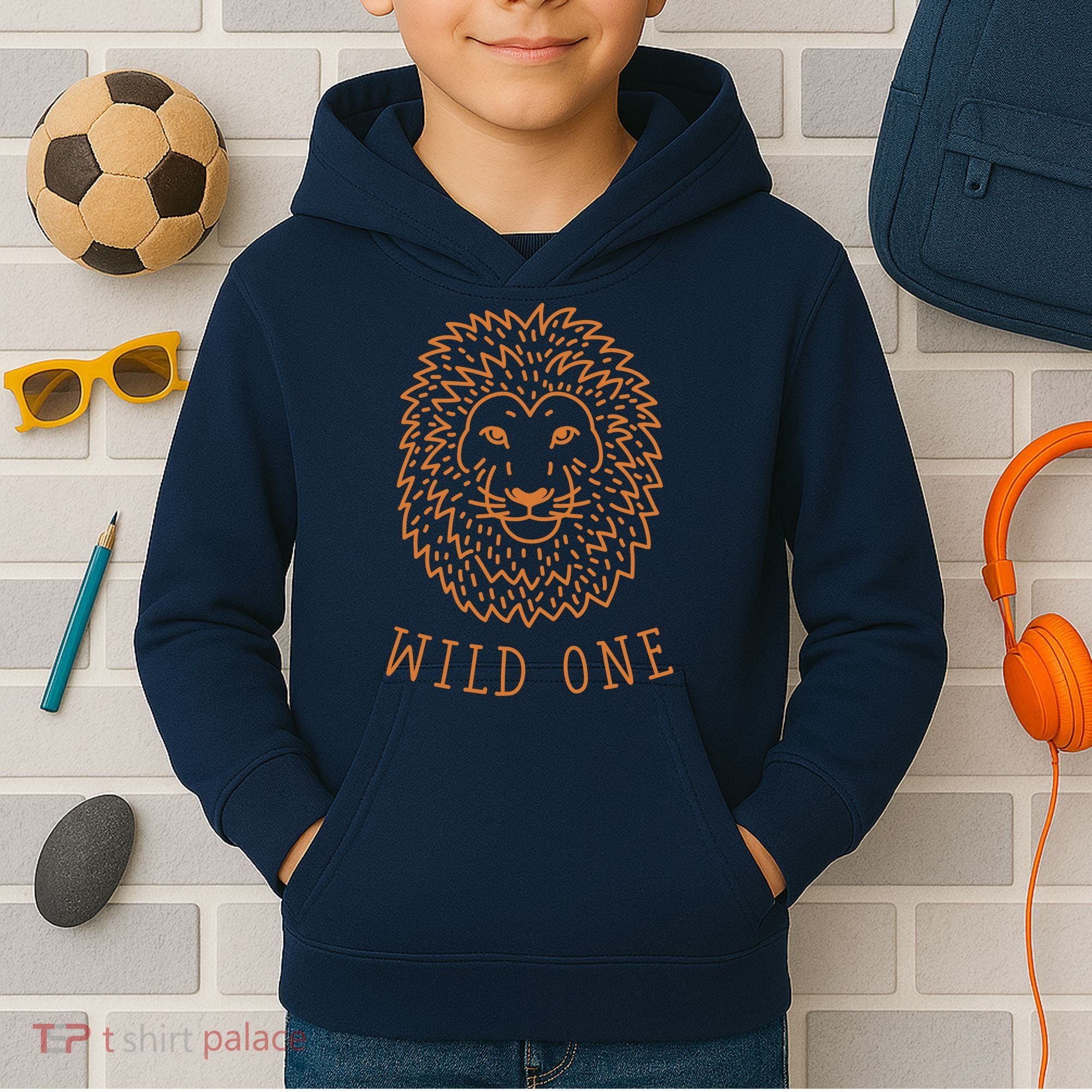 Wild One Lion Kids Hoodie