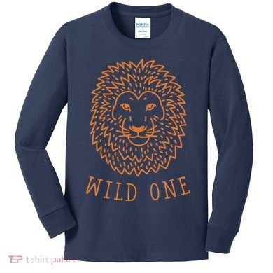 Wild One Lion Kids Long Sleeve Shirt