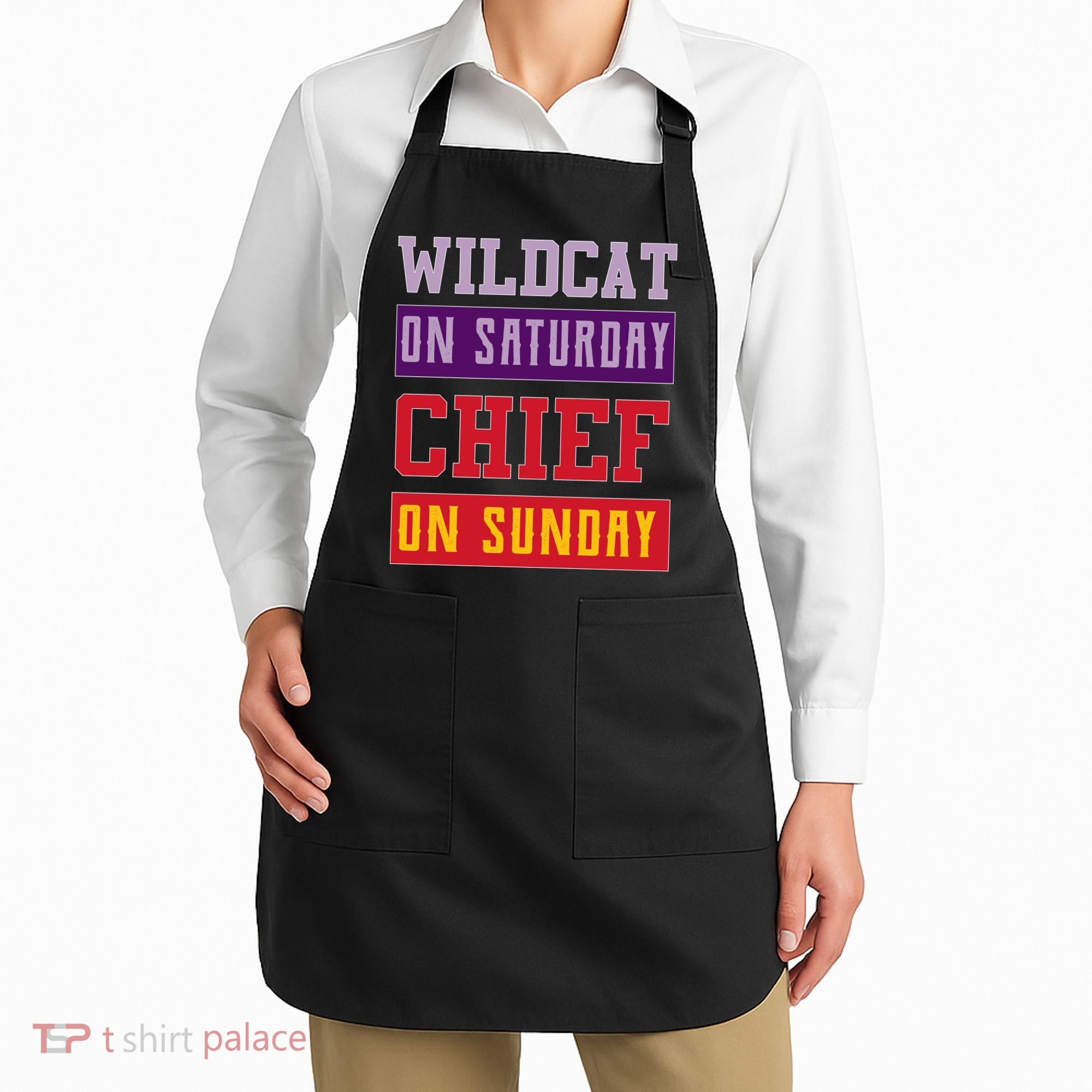Wildcat On Saturday Chief On Sunday Apron
