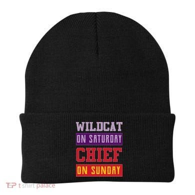 Wildcat On Saturday Chief On Sunday Beanie