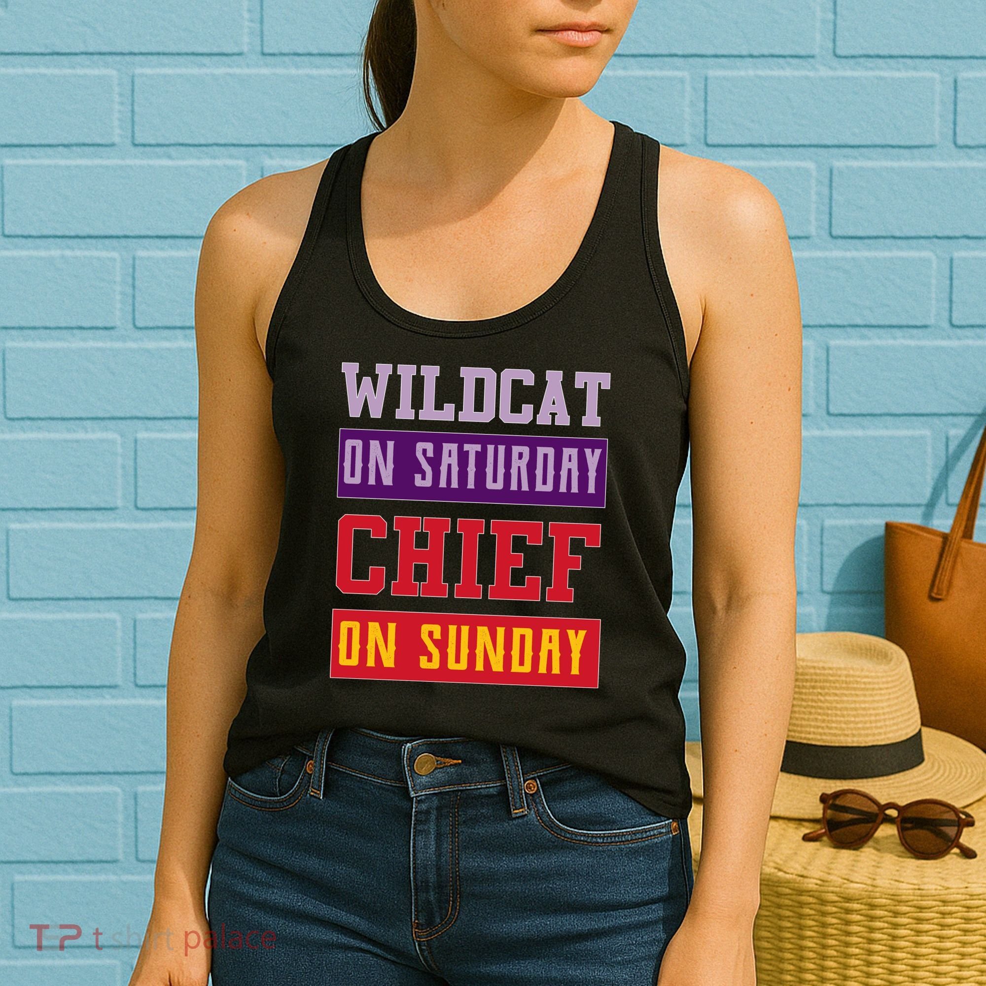 Wildcat On Saturday Chief On Sunday Women's Tank Top