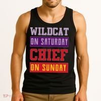 Wildcat On Saturday Chief On Sunday Tank Top thumb 3