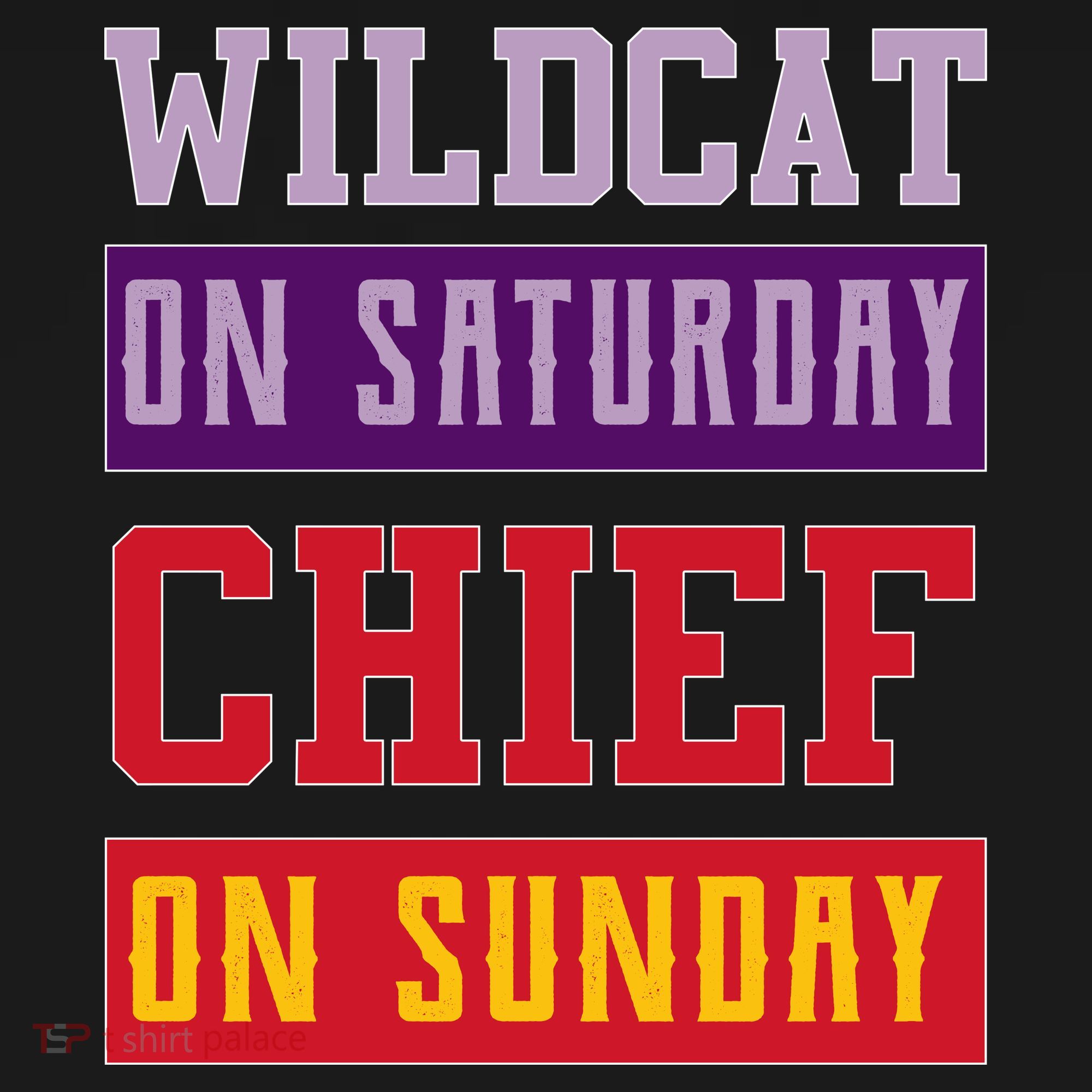 Wildcat On Saturday Chief On Sunday Tank Top
