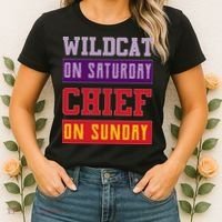 Wildcat On Saturday Chief On Sunday Women's T-Shirt thumb 2