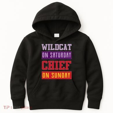 Wildcat On Saturday Chief On Sunday Kids Hoodie