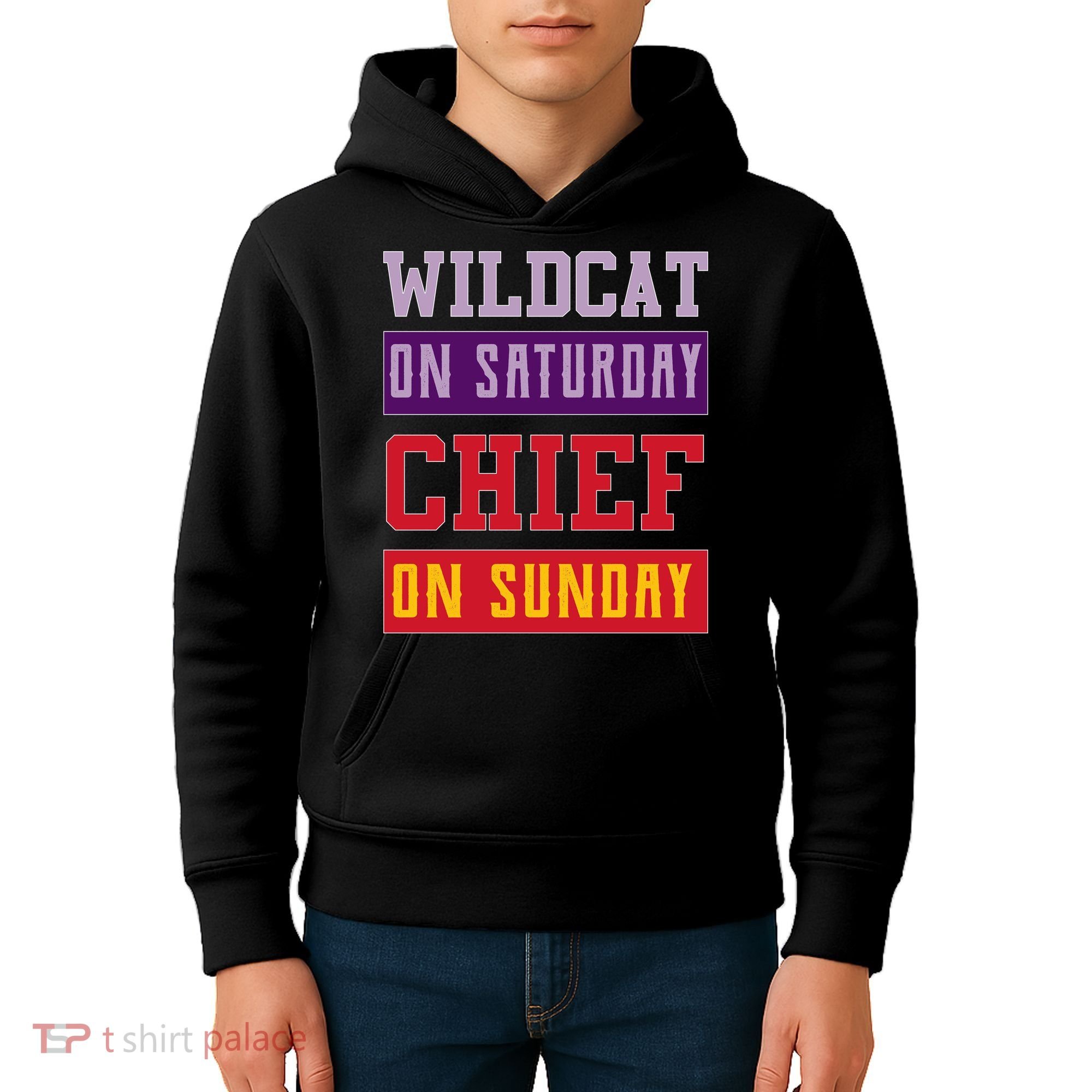 Wildcat On Saturday Chief On Sunday Kids Hoodie