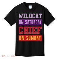Wildcat On Saturday Chief On Sunday Kids T-Shirt thumb 0