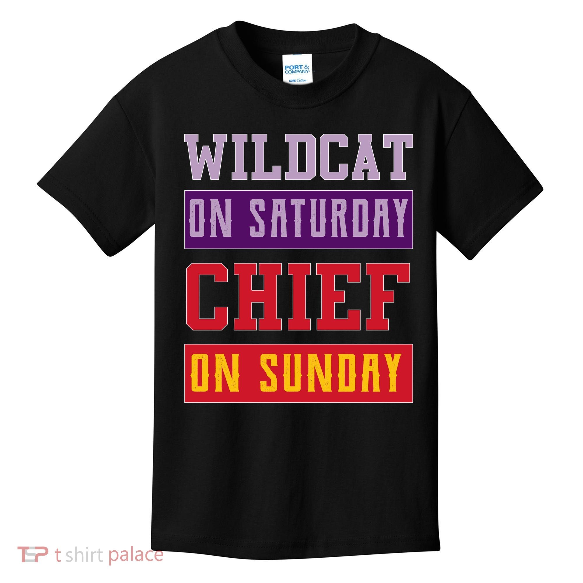 Wildcat On Saturday Chief On Sunday Kids T-Shirt