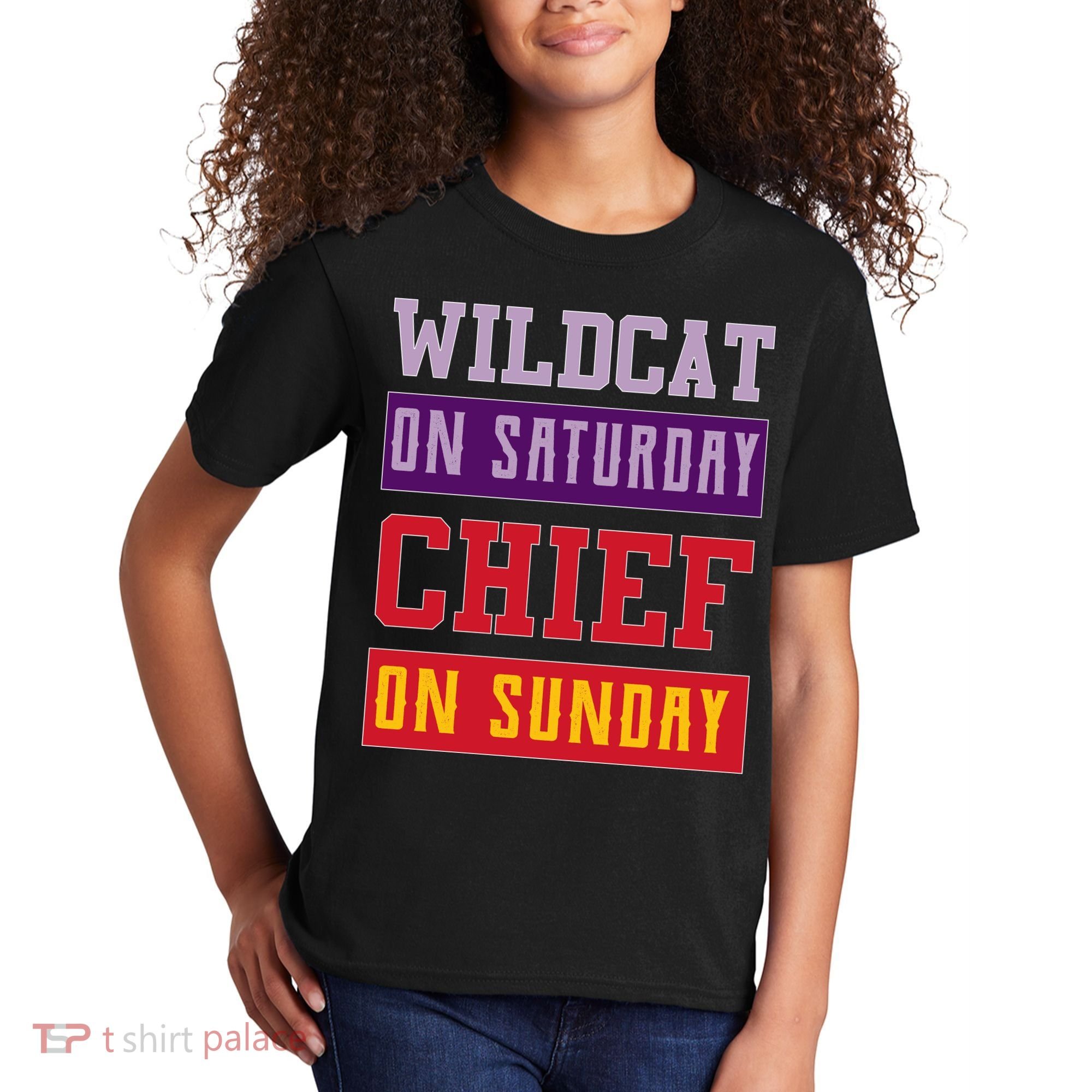 Wildcat On Saturday Chief On Sunday Kids T-Shirt