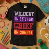 Wildcat On Saturday Chief On Sunday Kids T-Shirt thumb 3