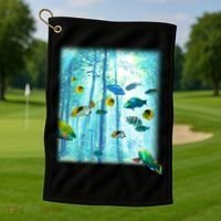 Wilderness Fish In Nature Golf Towel thumb 1