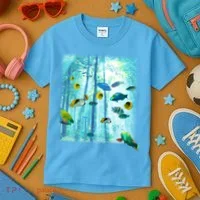 Wilderness Fish In Nature Kids T-Shirt thumb 3
